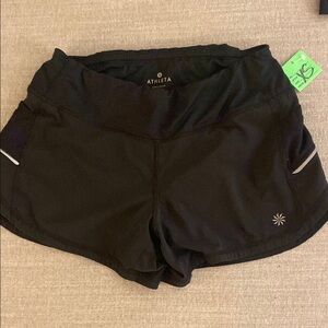 Athleta Black Athletic Shorts with Reflective Accents